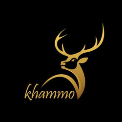 Gold deer logo with khammo writing underneath