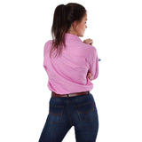 Pentecost River Womens Half Button Work Shirt Pastel Pink