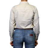 Pentecost River Womens Half Button Work Shirt Beige