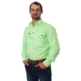 King River Half Button Work Shirt Pistachio