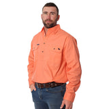 King River Half Button Work Shirt Tangerine