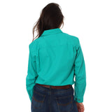 Pentecost River Womens Half Button Work Shirt Deep Mint