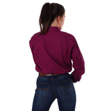 Pentecost River Womens Half Button Work Shirt Wine