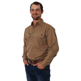 King River Half Button Work Shirt Clay