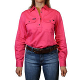 Pentecost River Womens Half Button Work Shirt Melon