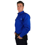 King River Half Button Work Shirt Royal