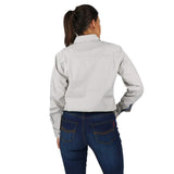 Pentecost River Womens Half Button Work Shirt Beige