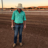 King River Half Button Work Shirt Mint