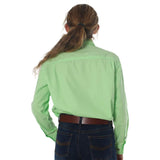 Ord River Half Button Kids Work Shirt Pistachio