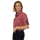 Pentecost River Womens Half Button Work Shirt Dusty Rose