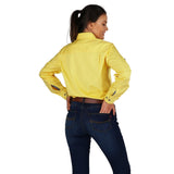 Pentecost River Womens Half Button Work Shirt Lemon