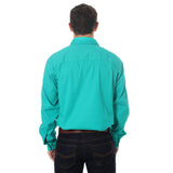 King River Half Button Work Shirt Deep Mint