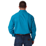 King River Half Button Work Shirt Turquoise