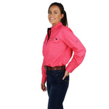 Pentecost River Womens Half Button Work Shirt Melon