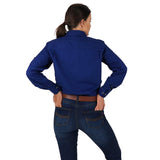 Pentecost River Womens Half Button Work Shirt Navy