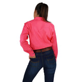 Pentecost River Womens Half Button Work Shirt Melon