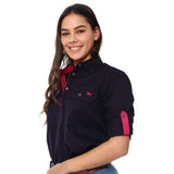 Pentecost River Womens Half Button Work Shirt - Dark Navy