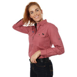 Pentecost River Womens Half Button Work Shirt Dusty Rose