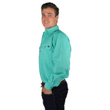 King River Half Button Work Shirt Mint