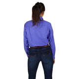 Pentecost River Womens Half Button Work Shirt Purple