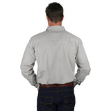 King River Half Button Work Shirt Beige