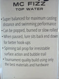 Fishing Lure - M.C Fizz Top Water