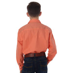 Ord River Half Button Kids Work Shirt Tangerine