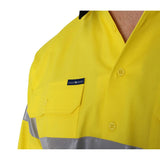 Broken Hill Mens Full Button High Vis Workshirt Yellow