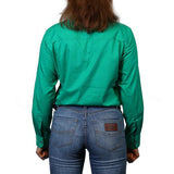 Pentecost River Womens Half Button Work Shirt Green