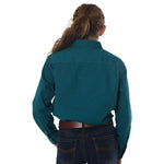 Ord River Half Button Kids Work Shirt Teal